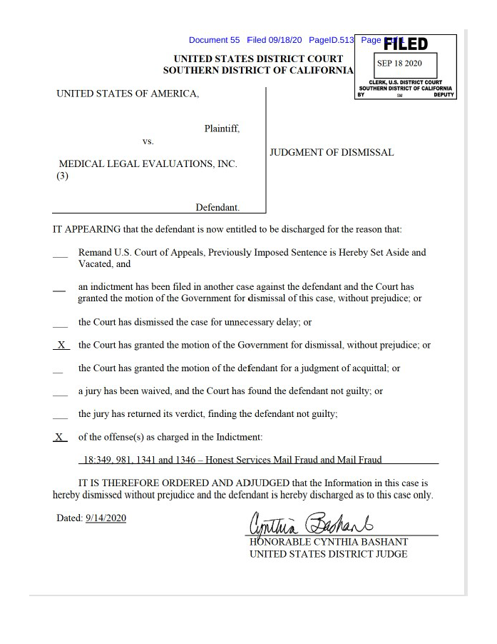Legal Case Against Dr. Stephen Stepaniuk Formally Dropped by DOJ